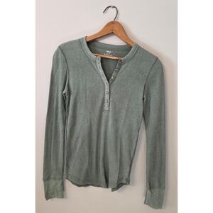 Aerie Sage Green Henley Top